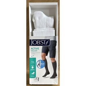 Jobst‎ ActiveWear Moderate Compression Knee High Socks 15-20mmHg (Cool White) L